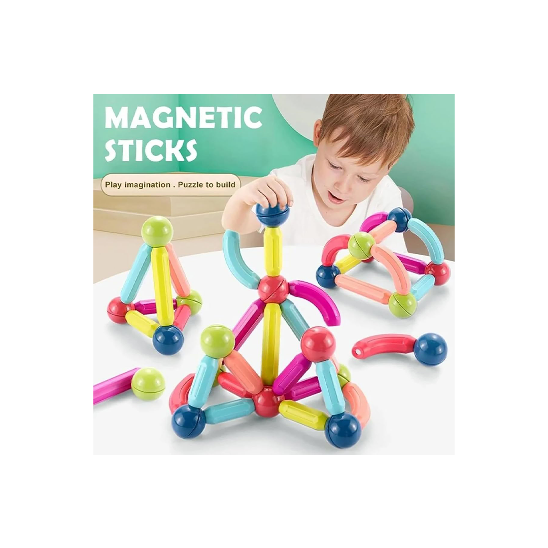 Baan Toys Magnetic Sticks Blocks Multicolor - 36 Pieces (3 years+) : Development Toys For Little Ones In India