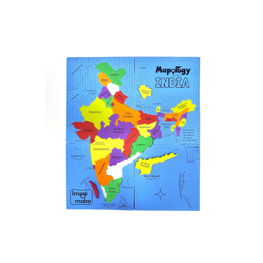 Imagimake Mapology States of India Map Puzzle (4 Years+) : Development Toys For Little Ones In India