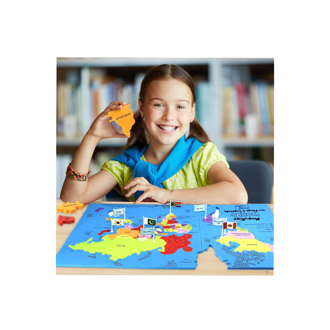 Imagimake Mapology World with Flags & Capitals (5 Years+) : Development Toys For Little Ones In India