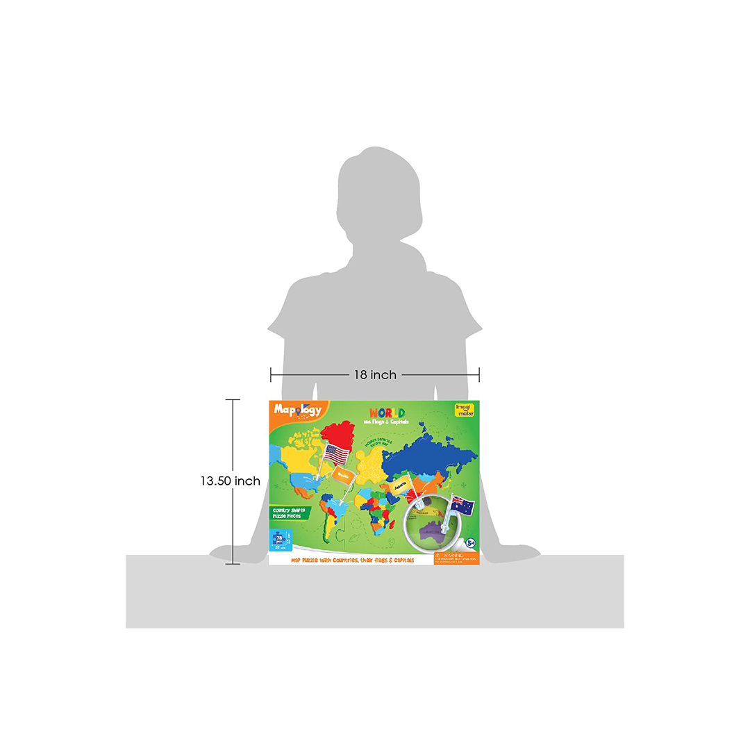 Imagimake Mapology World with Flags & Capitals (5 Years+) : Development Toys For Little Ones In India