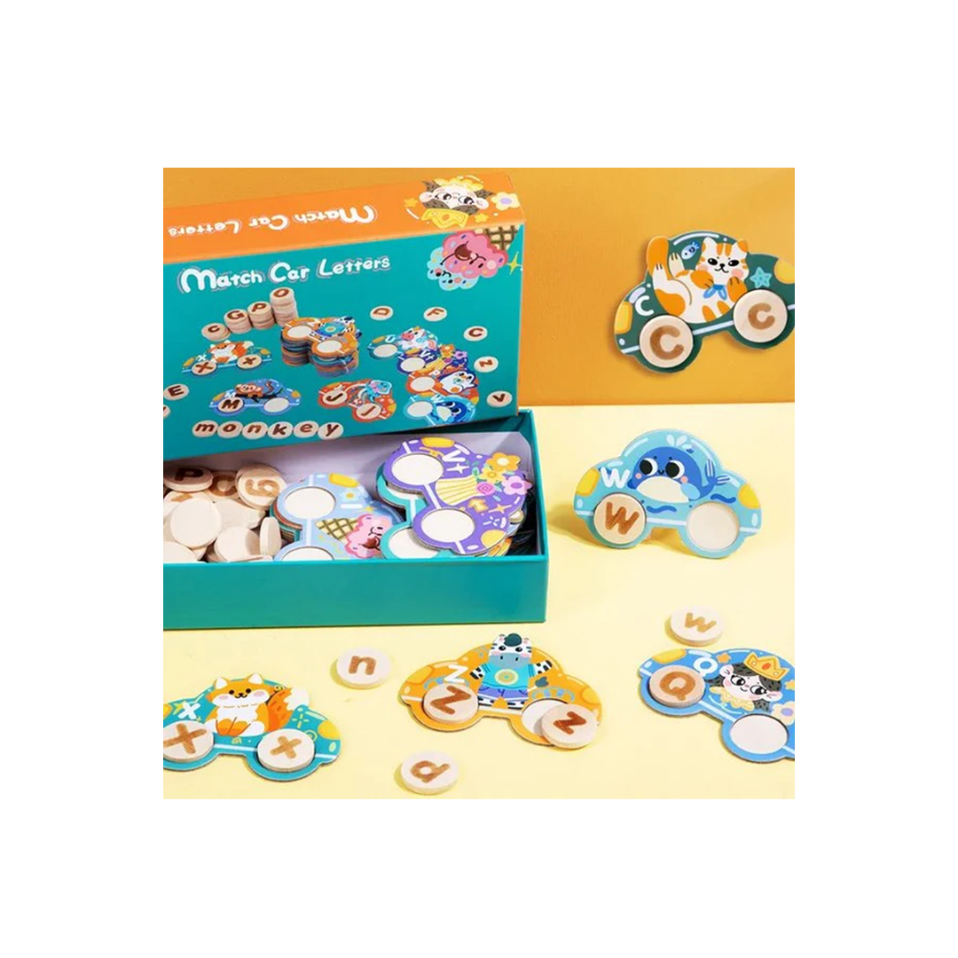 Extrokids Wooden Matching Letter Game (3 Years+) : Developments Toys For Little Ones in India 