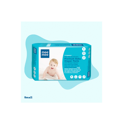 Mee Mee Breathable Premium Baby Diaper Pants With Wetness Indicator and Leak-Proof Edges (0 months+)