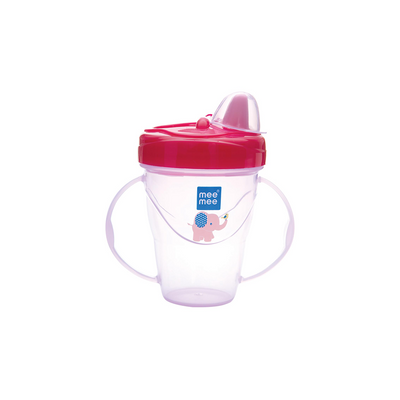 Mee Mee Plastic Easy Grip BPA-Free Anti Spill Sipper Cup with Twin Handle Spout for Baby 180ml (3 Months+)