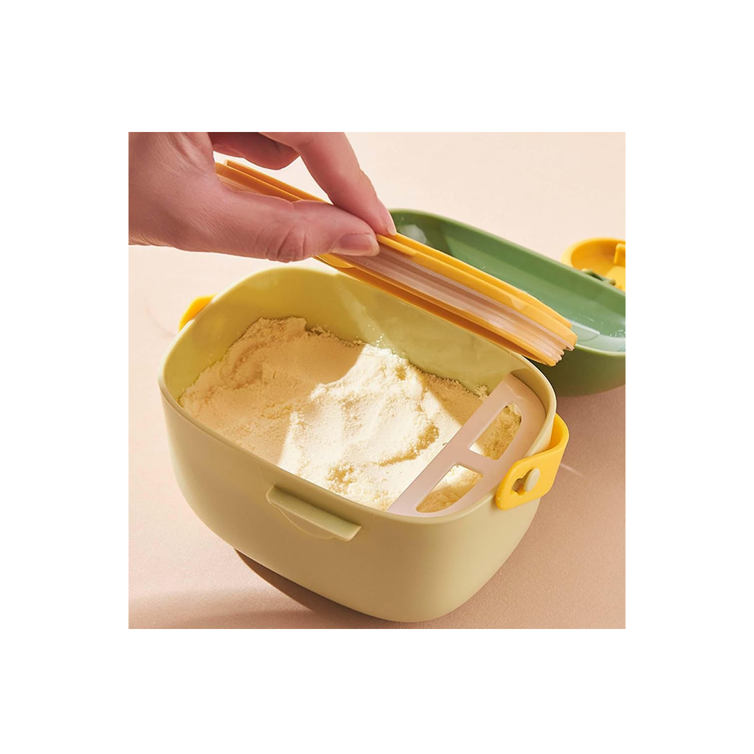 Milk Powder Dispenser Box With Spoon & Carry Handle