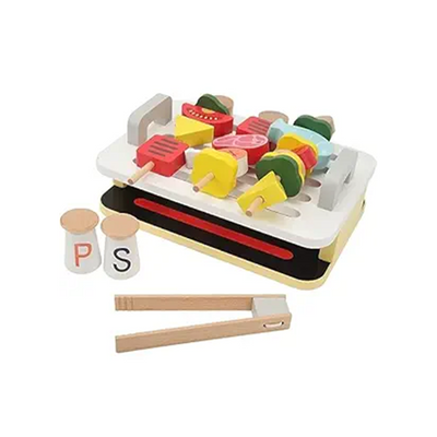 Extrokids Wooden Mini Barbecue Combination Pretend Play (3 Years+) : Developments Toys For Little Ones in India 