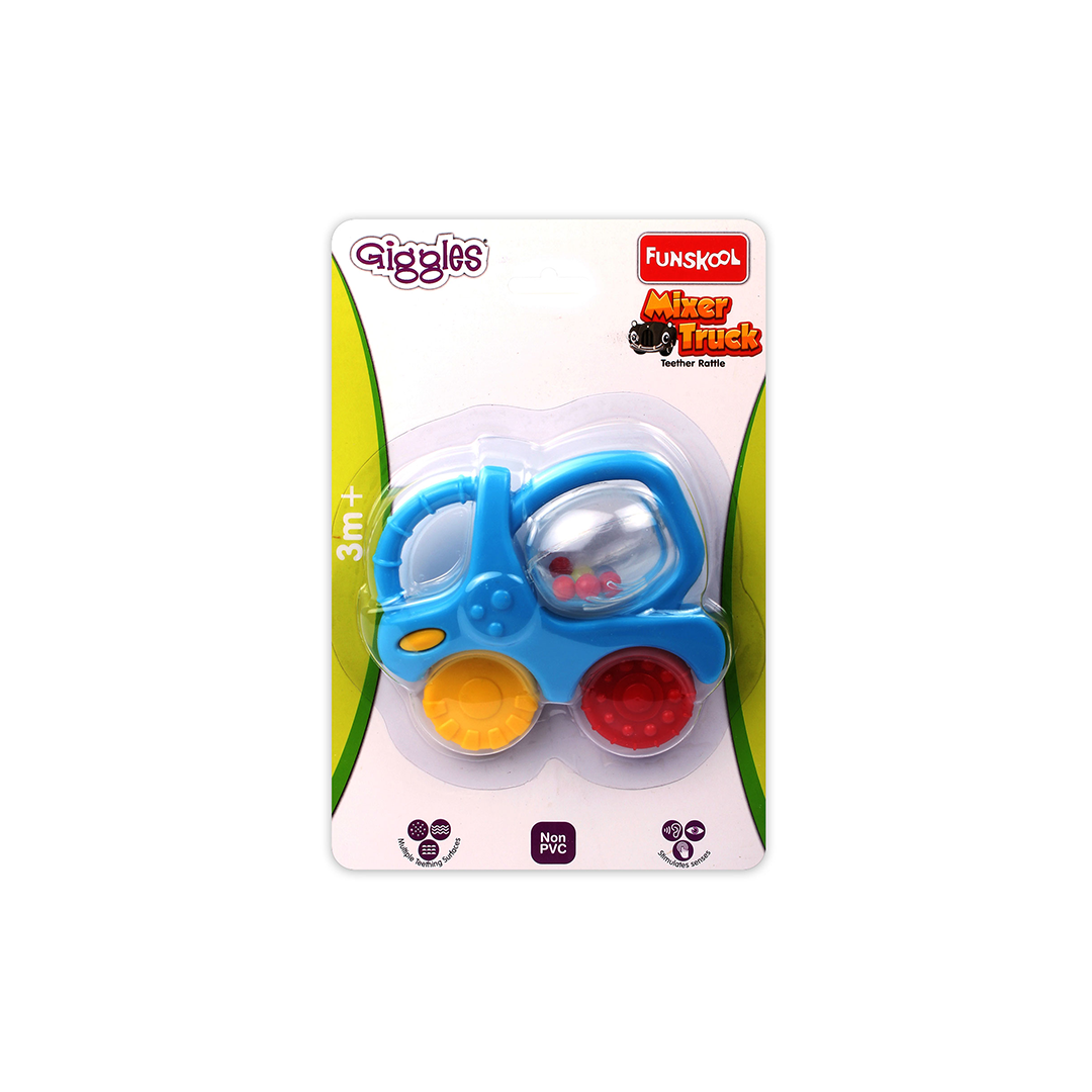 Funskool Mixer Truck Teether Rattle: Development Toy for Little Ones in India