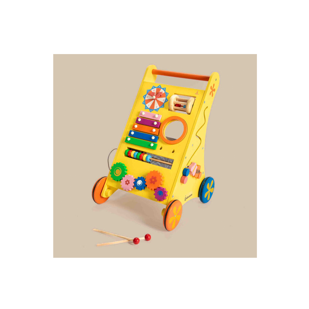 Shumee Wooden 8-In-1 Musical Activity Push Walker For Babies (9 Months+): Development Toy for Little Ones in India