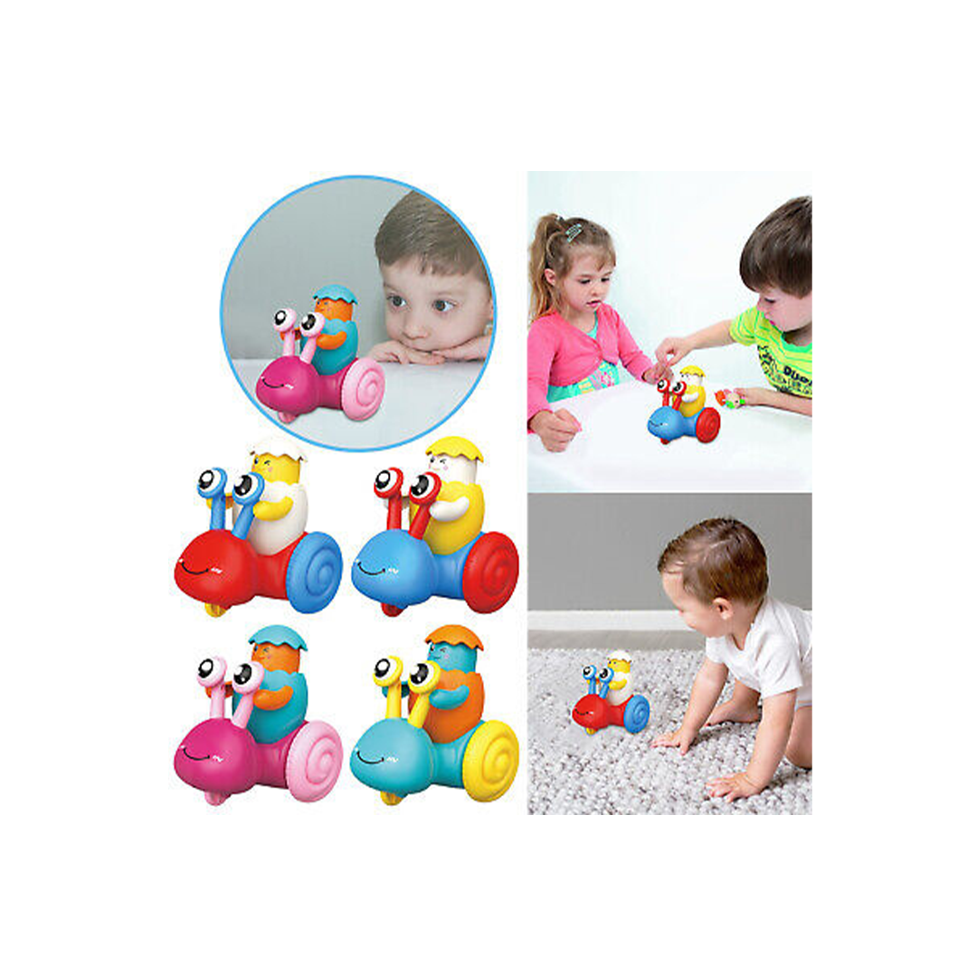 The 12 Pcs/Box Naughty Snail push and go toy is a delightful and interactive playset that includes a dozen adorable snail figures. Children can push these snails, and they’ll wobble and move forward on their own, providing hours of entertainment. These colorful, fun toys are perfect for imaginative play and encourage motor skills development in kids