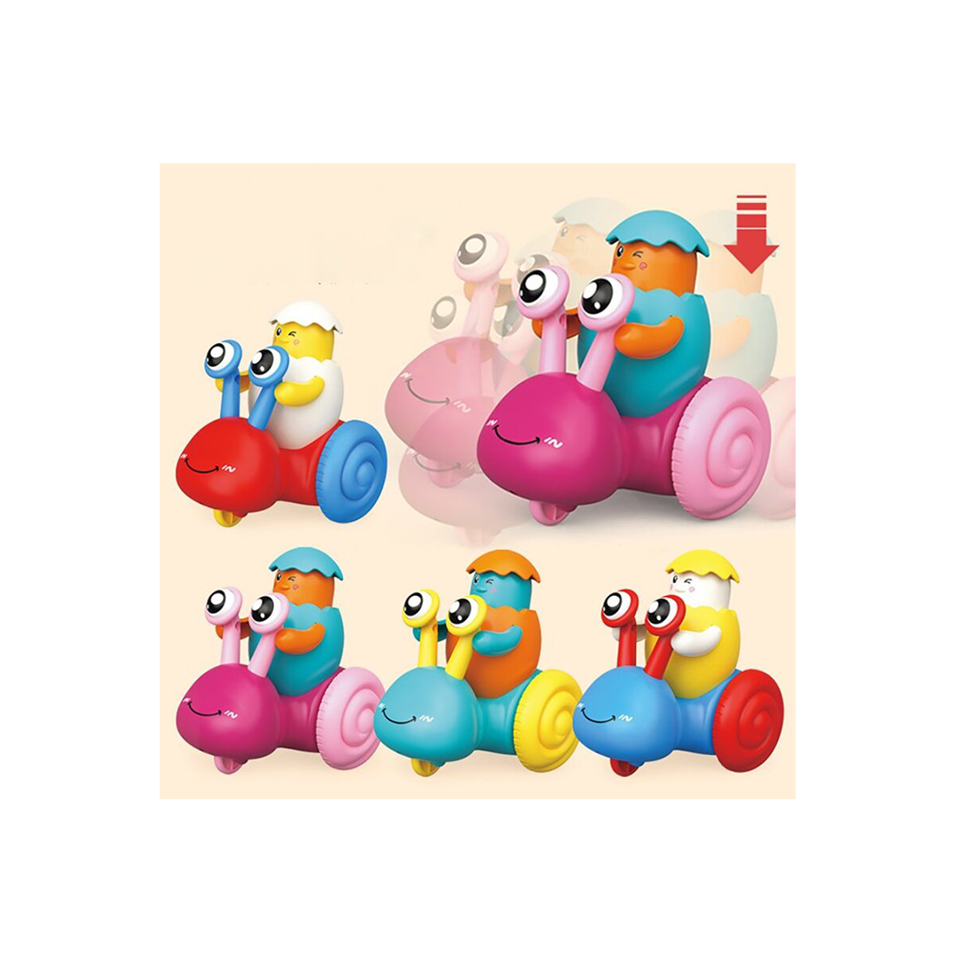 The 12 Pcs/Box Naughty Snail push and go toy is a delightful and interactive playset that includes a dozen adorable snail figures. Children can push these snails, and they’ll wobble and move forward on their own, providing hours of entertainment. These colorful, fun toys are perfect for imaginative play and encourage motor skills development in kids