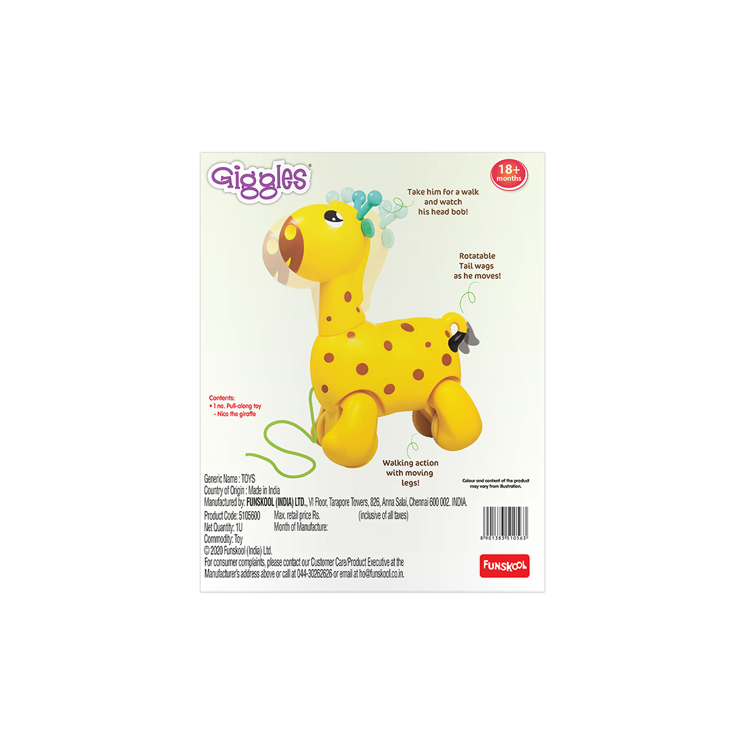 Funskool Giggles Nico - The Giraffe : Development Toy for Little Ones in India