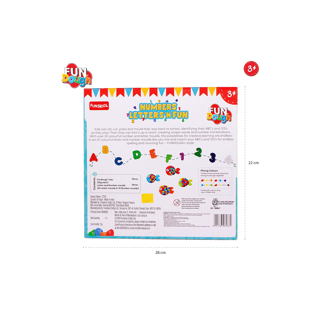 Funskool Fun Dough Numbers Letters ‘N Fun (3 Years+) : Development Toy for Little Ones in India