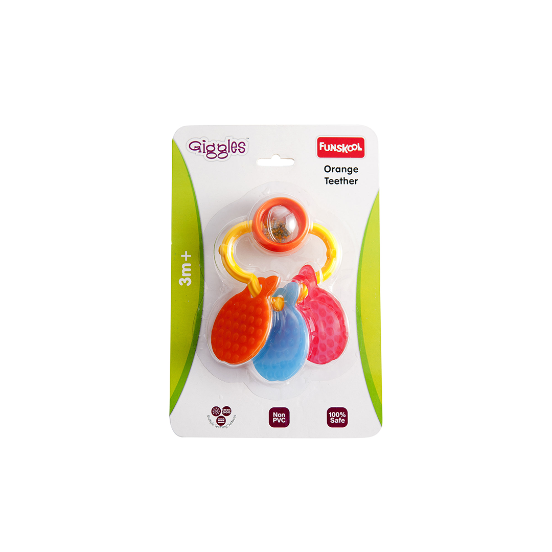 Funskool Giggles Orange Teether: Development Toy for Little Ones in India