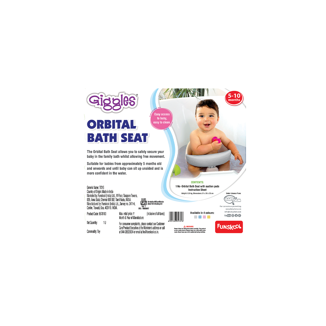 Funskool Giggles Orbital Bath Seat (5-10 Months) : for Little Ones in India