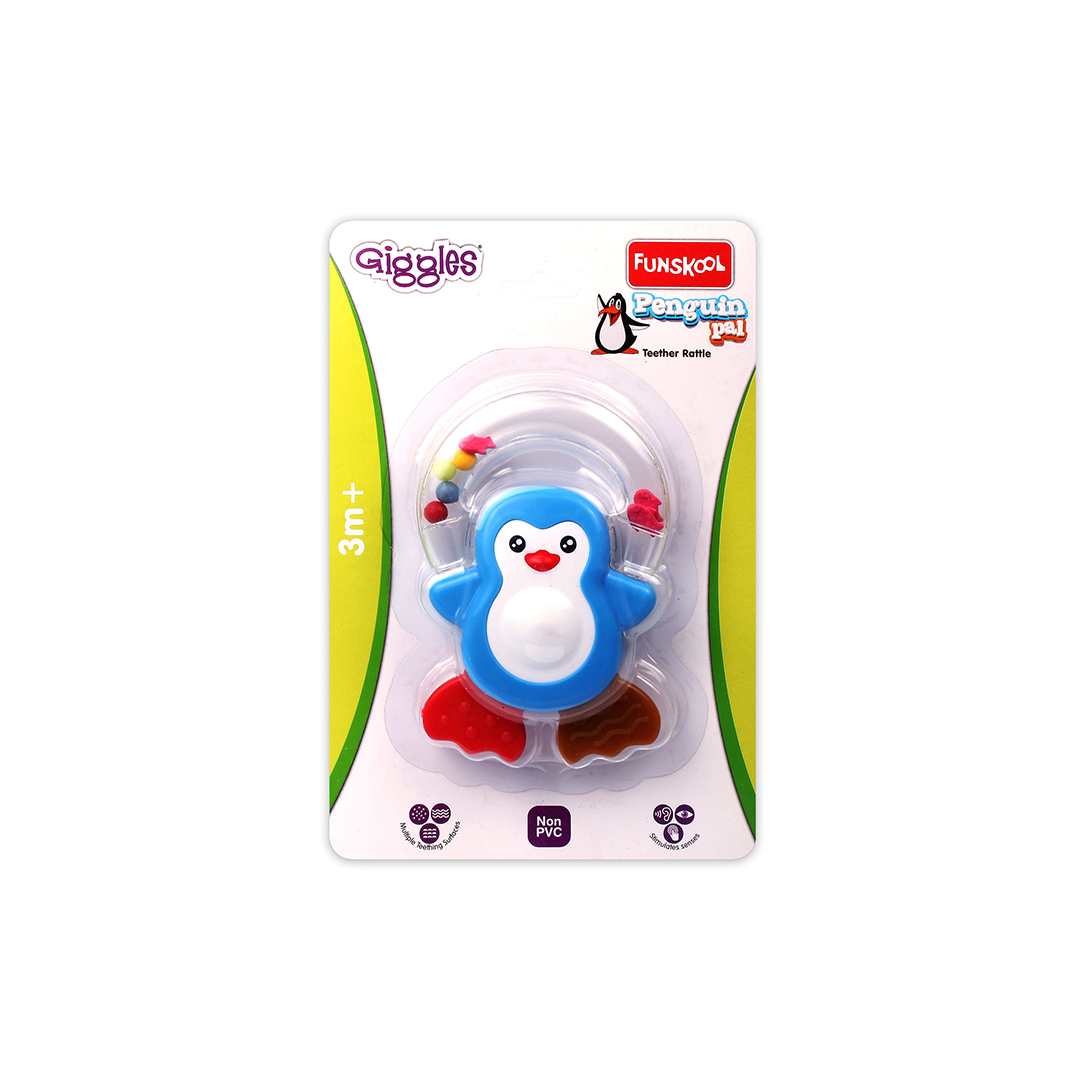 Funskool Giggles Penguin Pal Teether Rattle: Development Toy for Little Ones in India