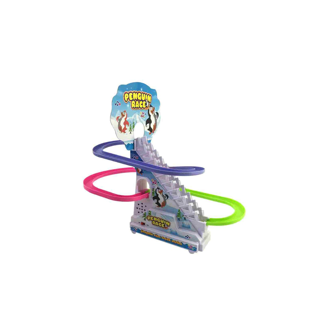 Baan Toys Penguins Track Set for Kids - Small Penguins Stair Climbing Toys for Kids, Escalator Toy with Lights and Music - 3 Penguins Included (3 Years+) : Development Toys For Little Ones In India