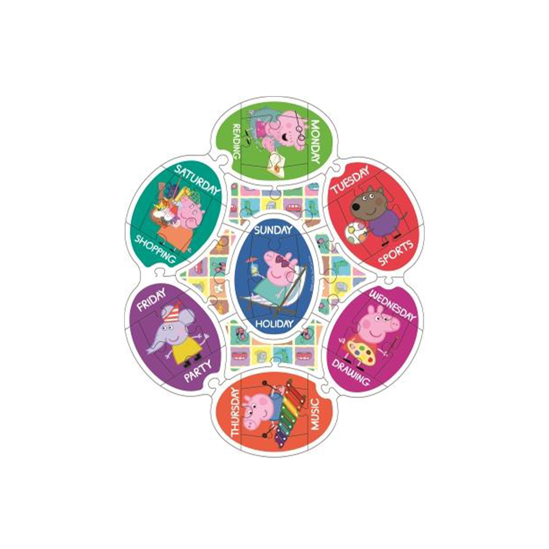 Funskool Peppa Pig Days of the Week Jigsaw Puzzle Multicolor - 39 Pieces: Development Toy for Little Ones in India