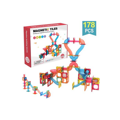 Extrokids Magnetic Tiles Pipeline Building Blocks 178 Pcs (3 Years+) : Developments Toys For Little Ones in India 