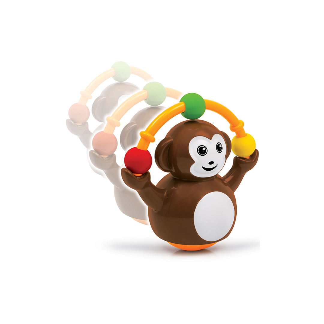 Funskool Giggles Push & Crawl Monkey Toy - Brown : Development Toy for Little Ones in India