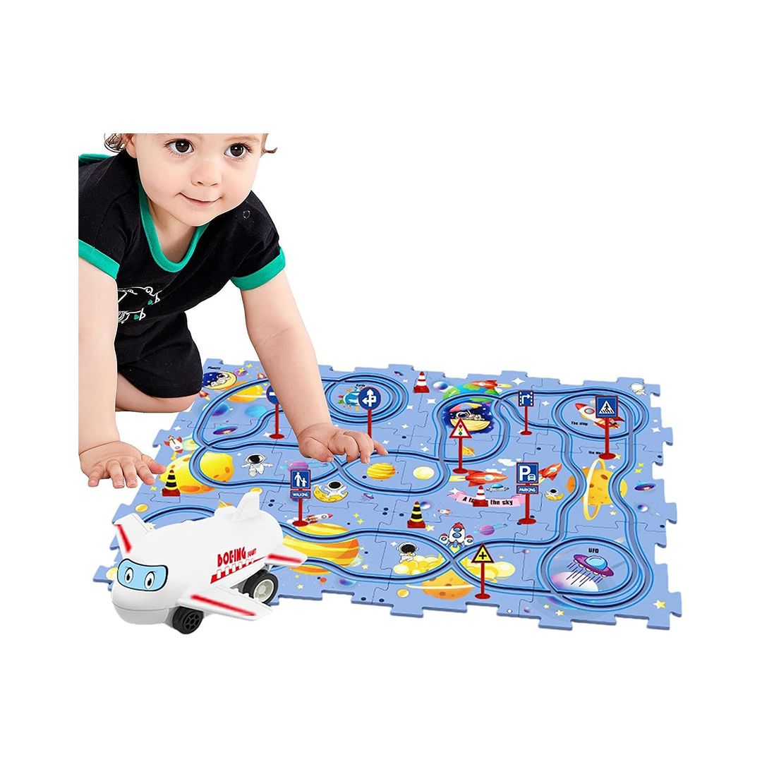 Puzzle Track Car Play Set For Kids