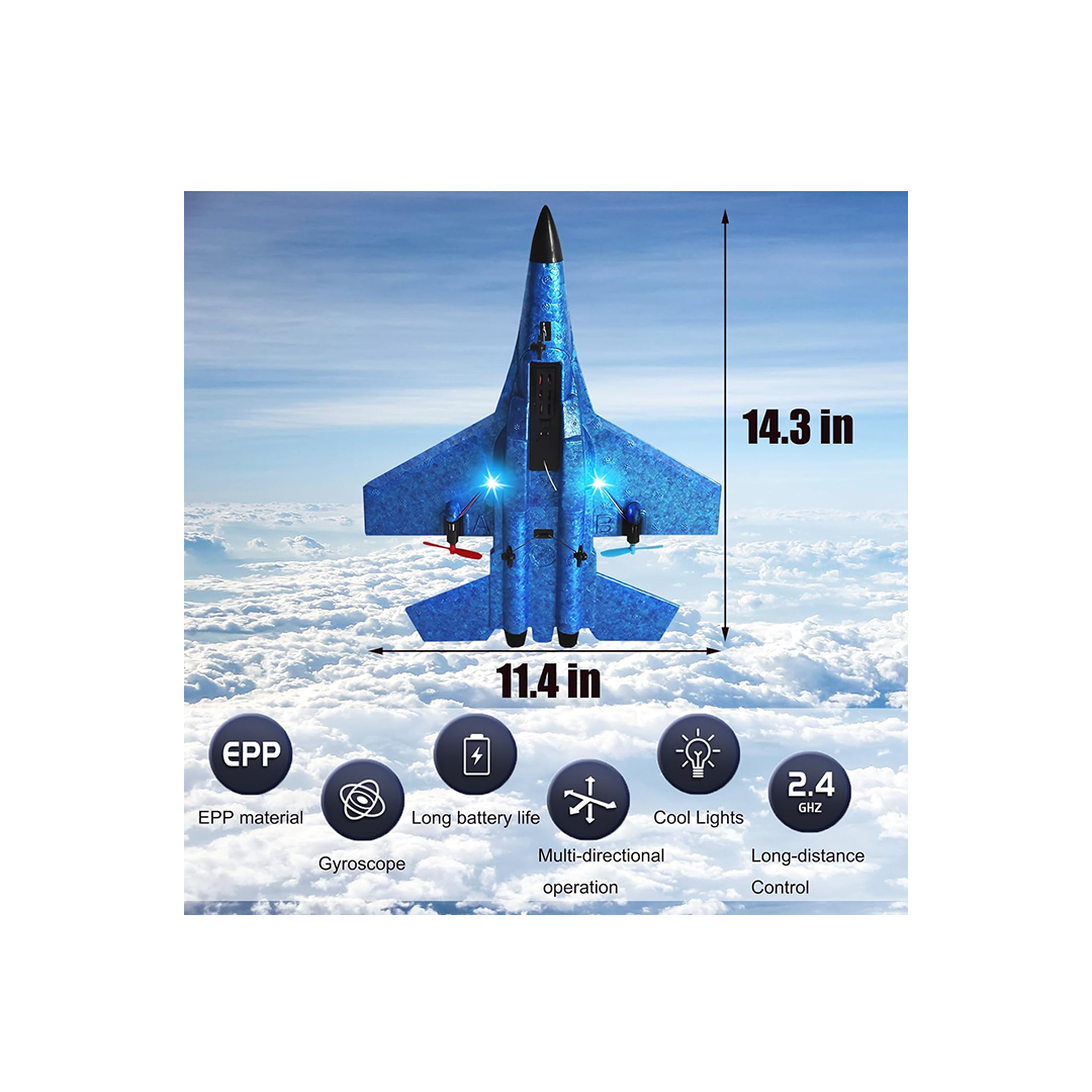 Baan Toys 2.4Ghz 6-AxisRC Airplane Gyro Remote Control Airplane  For Beginners Family Toys For Outdoor Activities (3 Years+) : Development Toys For Little Ones In India