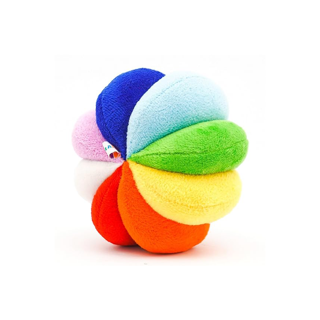 B4brain Rainbow Soft Ball - Multicolor (1 month+) : Developments Toys For Little Ones in India 