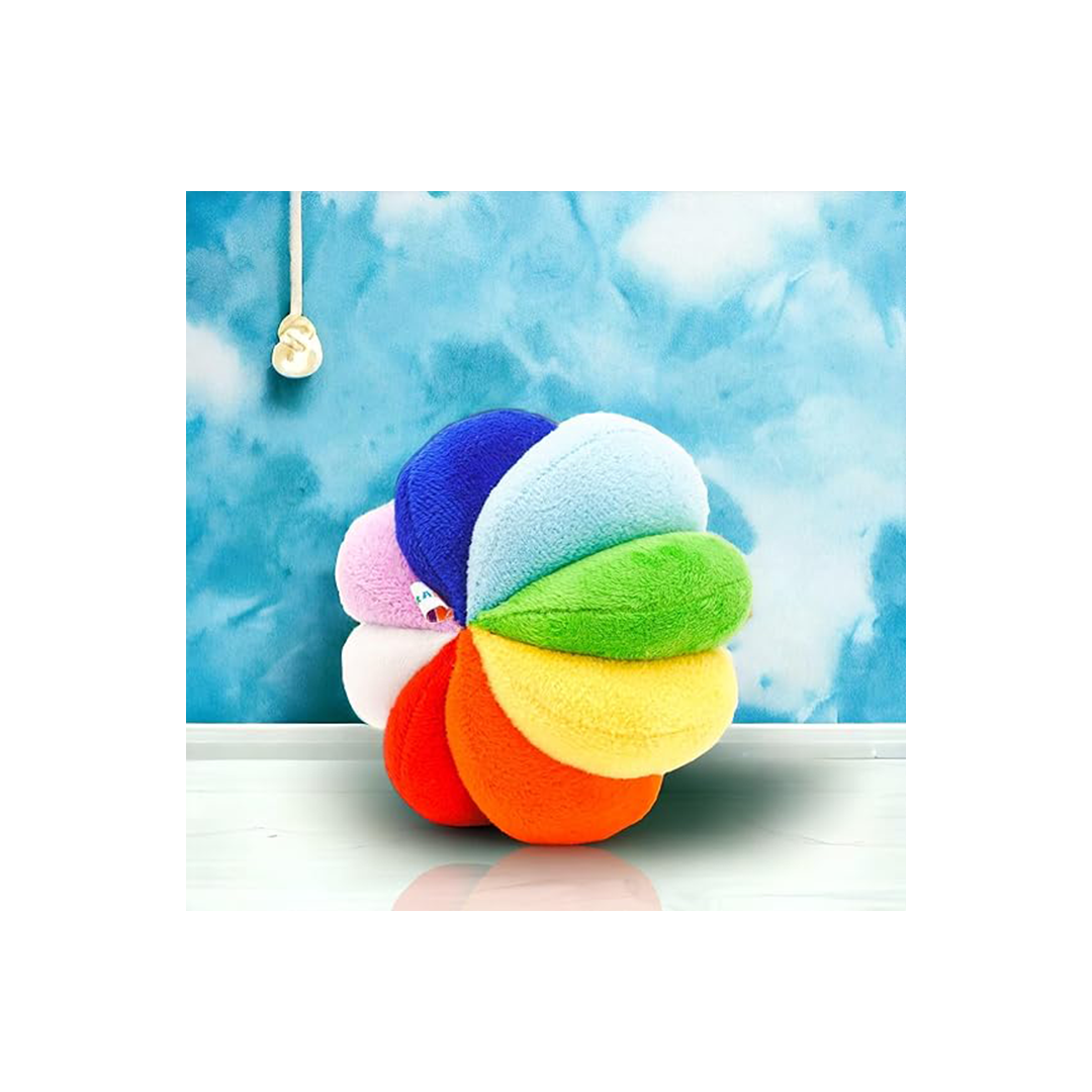 B4brain Rainbow Soft Ball - Multicolor (1 month+) : Developments Toys For Little Ones in India 