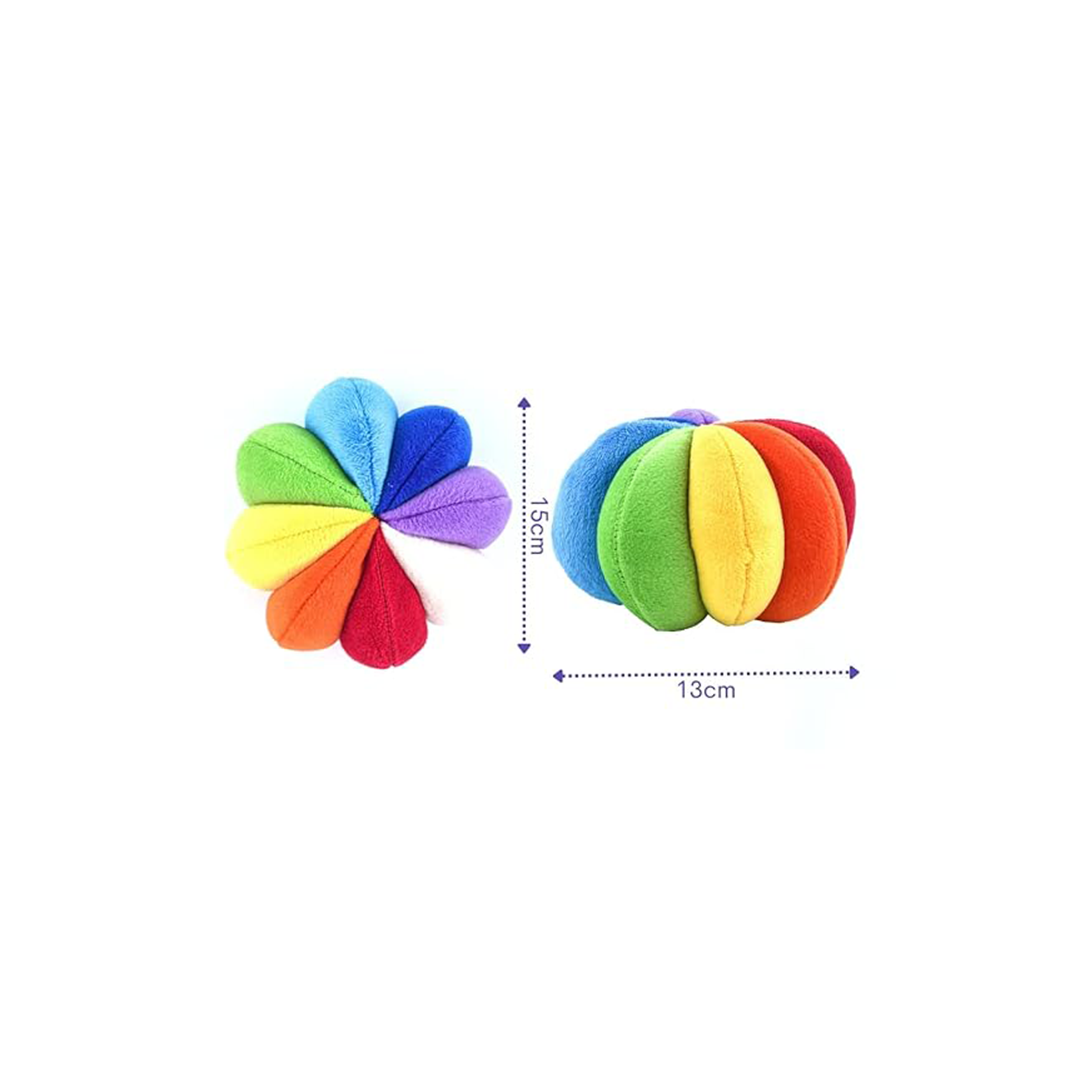 B4brain Rainbow Soft Ball - Multicolor (1 month+) : Developments Toys For Little Ones in India 