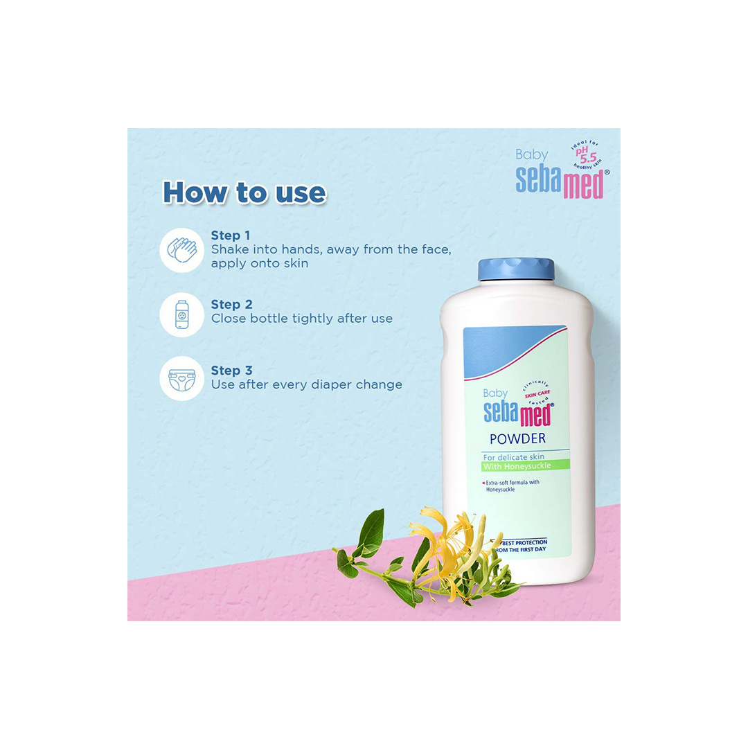 Sebamed Baby Powder With Honeysuckle