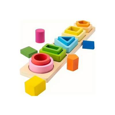 Colorful Shape Sorting Blocks For Kids