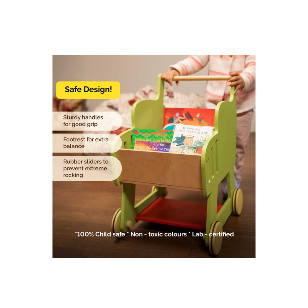 Shumee Wooden Shopping Push Cart Pretend Play For Toddlers (2 Years+): Engaging Development Toy for Little Ones in India