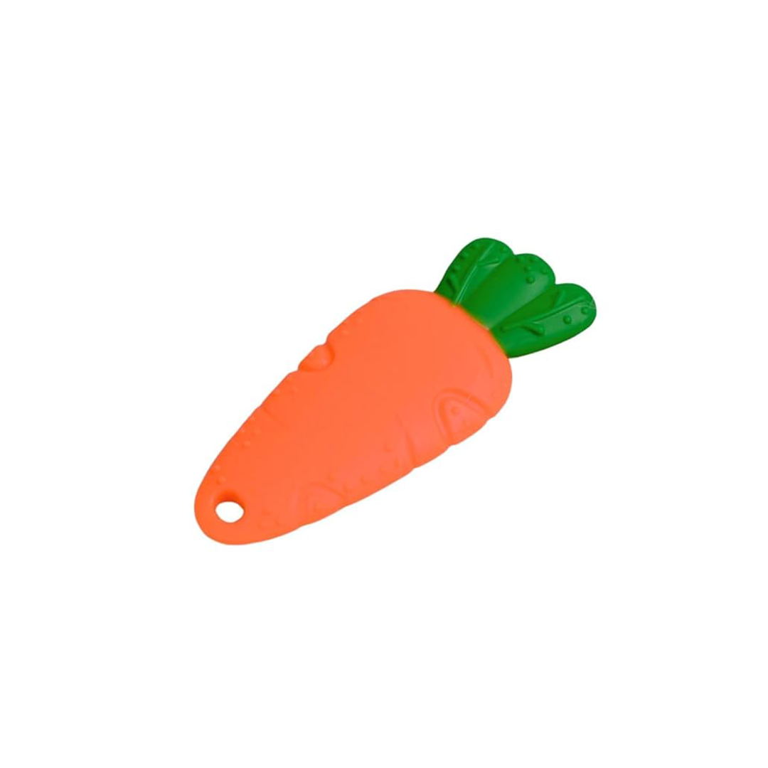 B4brain Silicon Carrot Teether - Orange Green