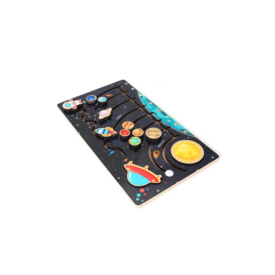 Extrokids Wooden Solar System Busy Board (3 Years+) : Developments Toys For Little Ones in India 