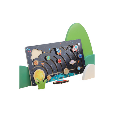 Extrokids Wooden Solar System Busy Board (3 Years+) : Developments Toys For Little Ones in India 