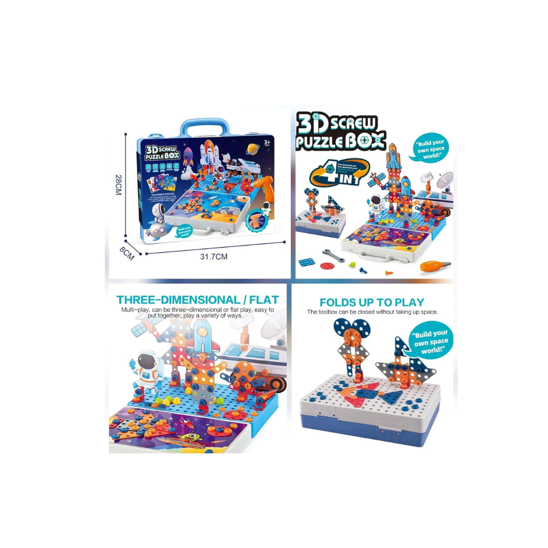  Space Building Block Kids Drill Set