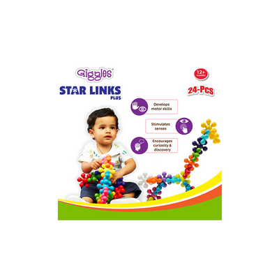 Funskool Giggles Star Links Plus - 24pcs : Development Toy for Little Ones in India