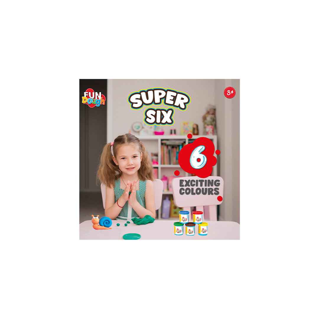 Funskool Fun Dough Super Six Pack (3 Years+) : Development Toy for Little Ones in India