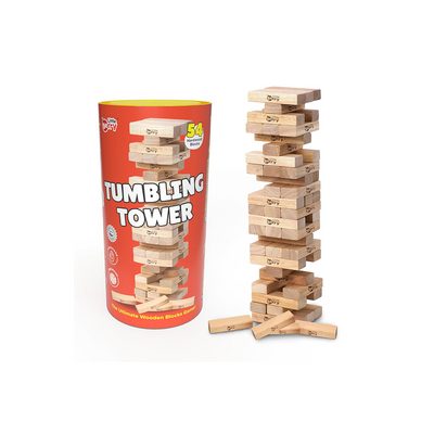 Little Berry Tumbling Tower Game for Adults & Kids (Canister Tube Pack) | 54 Wooden Blocks | Big Size Wooden Stacking & Blocks Balancing Game for Ages 3+ Years Engaging Development Toy for Little Ones in India