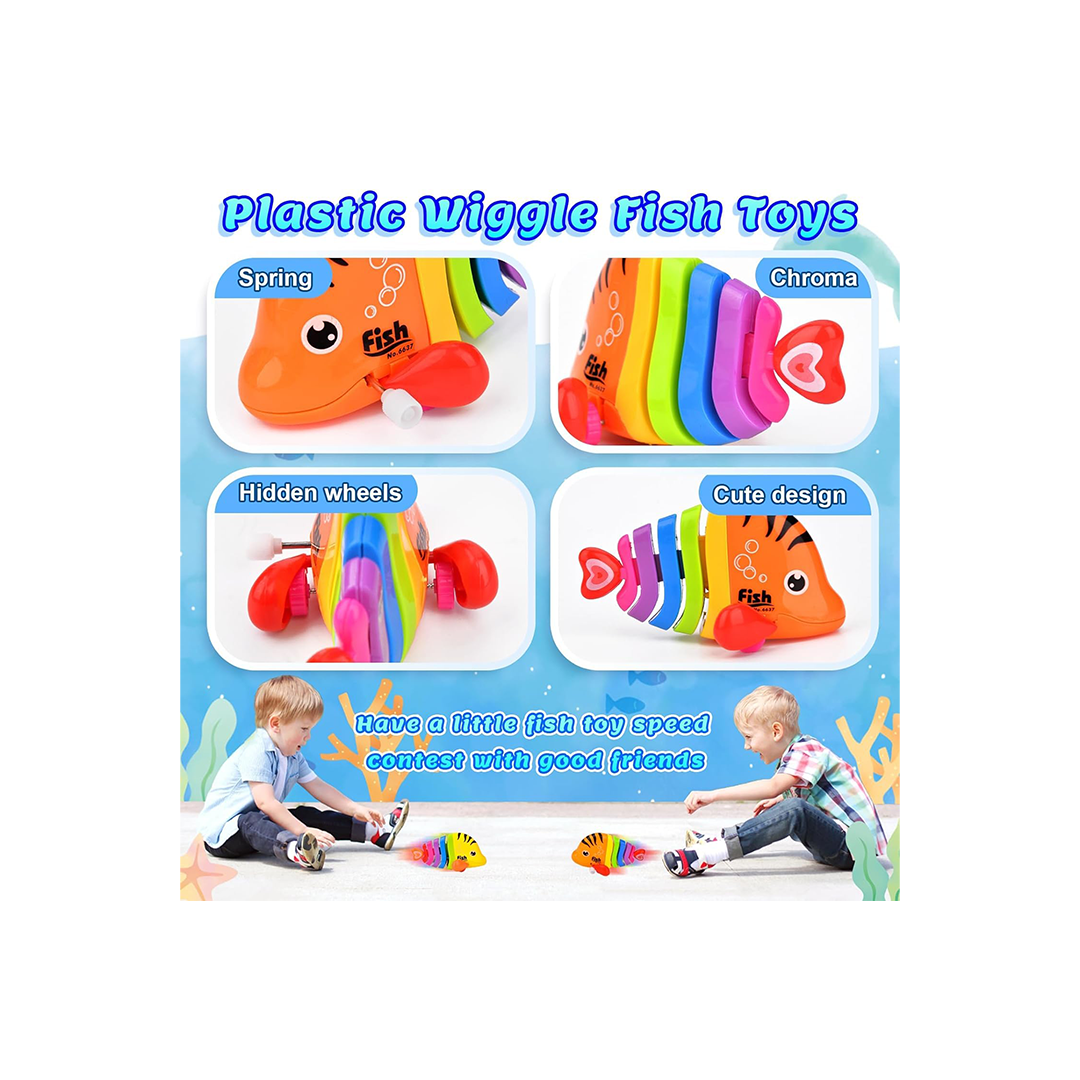 Baan Toys Wind-up Fish - Colorful Key Operated Jumping Wind up Interactive Walking Toys for Baby & Kids (6 Months+) : Development Toys For Little Ones In India