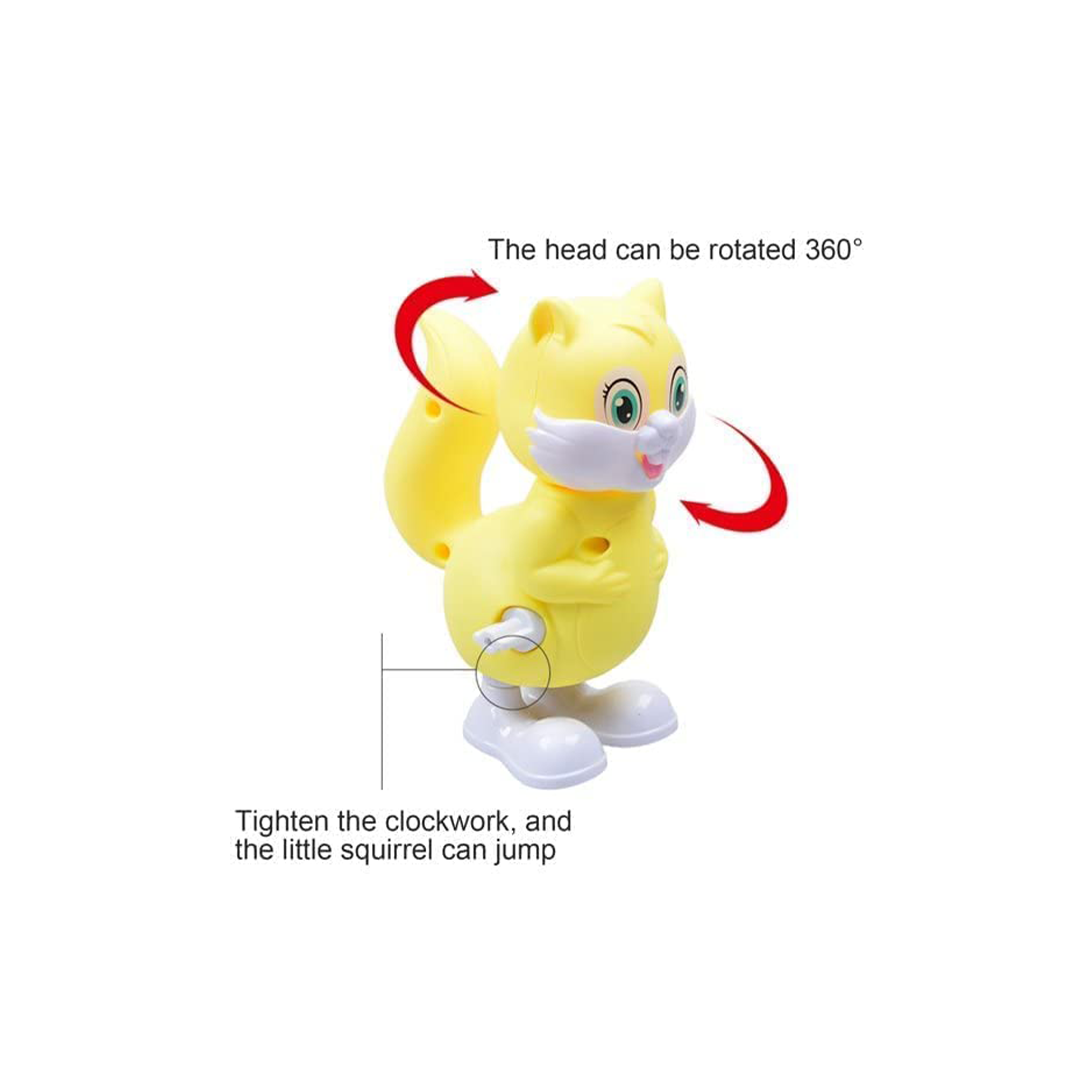 Baan Toys Wind-up Squirrel - Colorful Key Operated Jumping Wind up Interactive Walking Toys for Baby & Kids (6 Months+) : Development Toys For Little Ones In India