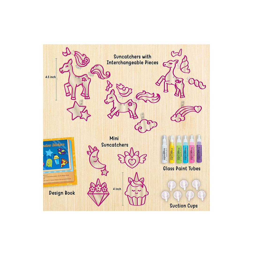 Imagimake Window Art Unicorn | Glass Painting Kit | Art And Craft Kit (5-7 Years)