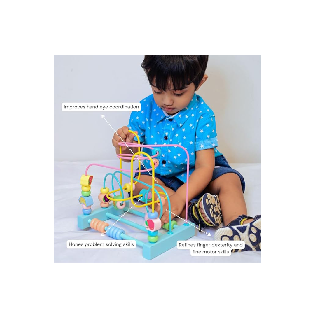 B4brain Wire Bead Maze (1 Year+) : Developments Toys For Little Ones in India 