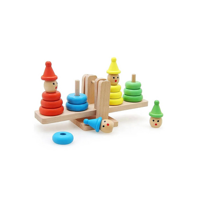 Extrokids Clown Balance - Wooden Clown Balancing Game Toy Seesaw Game (3 Years+) : Development Toys For Little Ones In India