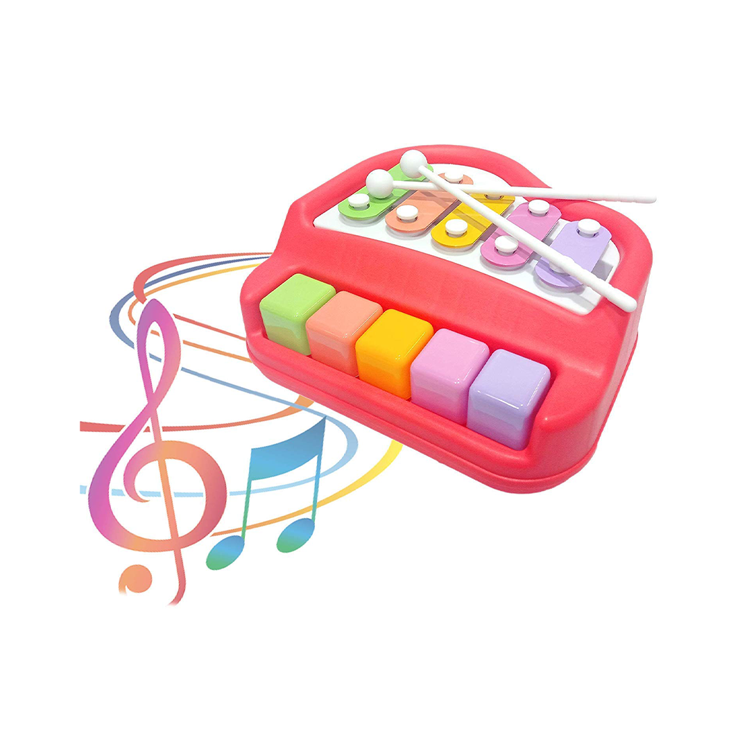 Baan Toys Xylophone Cum Piano with 5 Multicolored Keys (18 Months+) : Development Toys For Little Ones In India