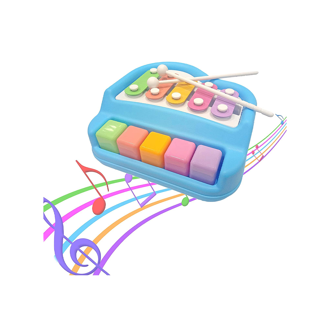 Baan Toys Xylophone Cum Piano with 5 Multicolored Keys (18 Months+) : Development Toys For Little Ones In India