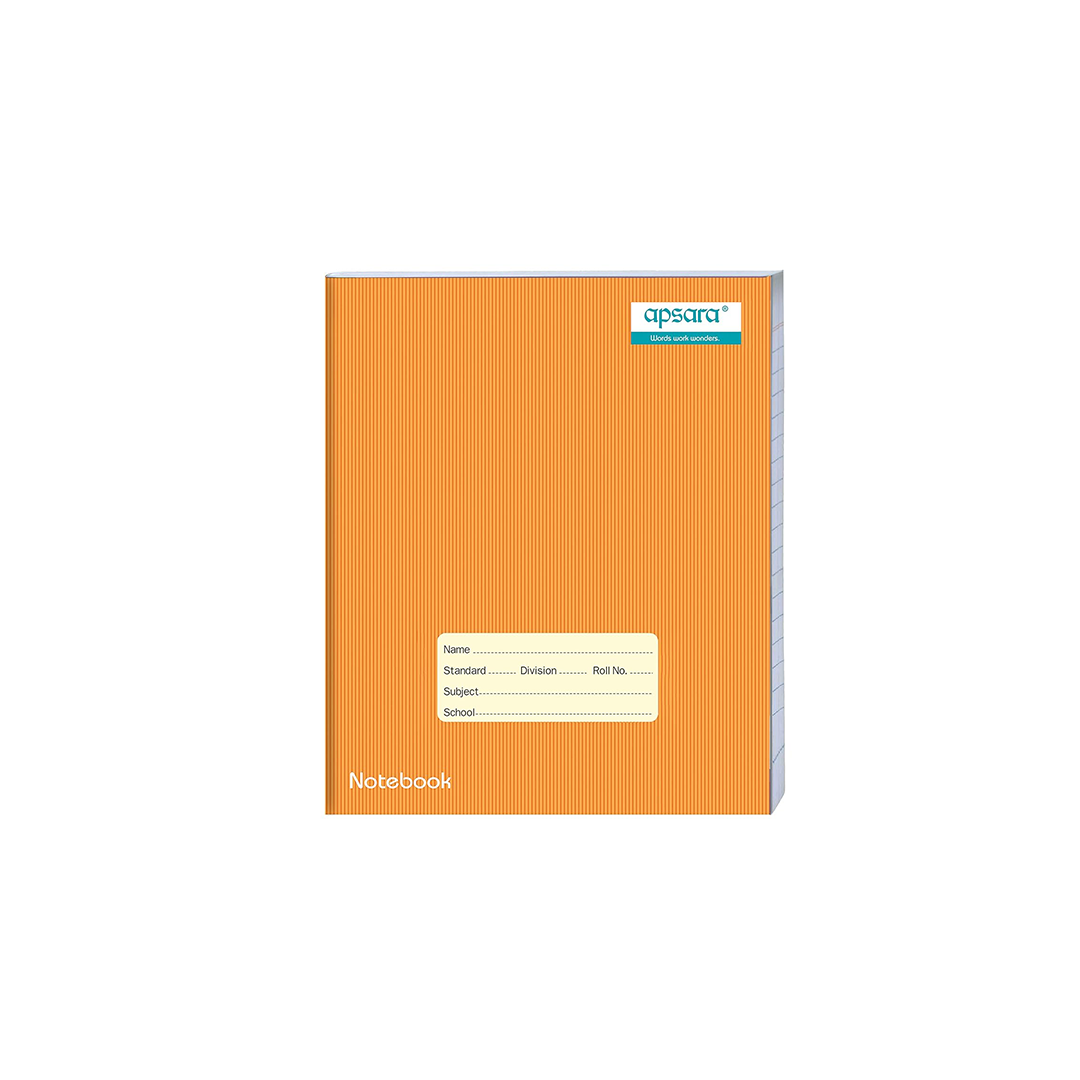 Apsara Small size Hardbound Notebook for Kids and Students | 19 CM x 15.5 CM - Pages 92 | Double Line Notebook | Use For School & Kids Students | Covers May Differ | Pack of 10