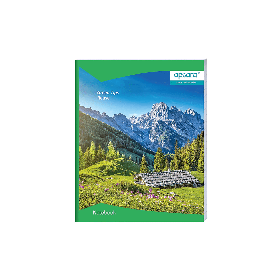 Apsara Toys Apsara Small Size Softbound Notebook 19x15.5 Pages 92 Four Line (Pack of 10)