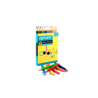 Apsara Colour Pencils | Brilliant colours | Hex Shape | Easy Grip | Superior lead quality | School & college use