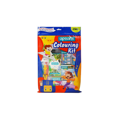 Apsara Colouring Kit for Kids | Complete Art & Drawing Set with Crayons, Sketch Pens, Pencils & Drawing Book | Ideal for School Projects & Creative Fun