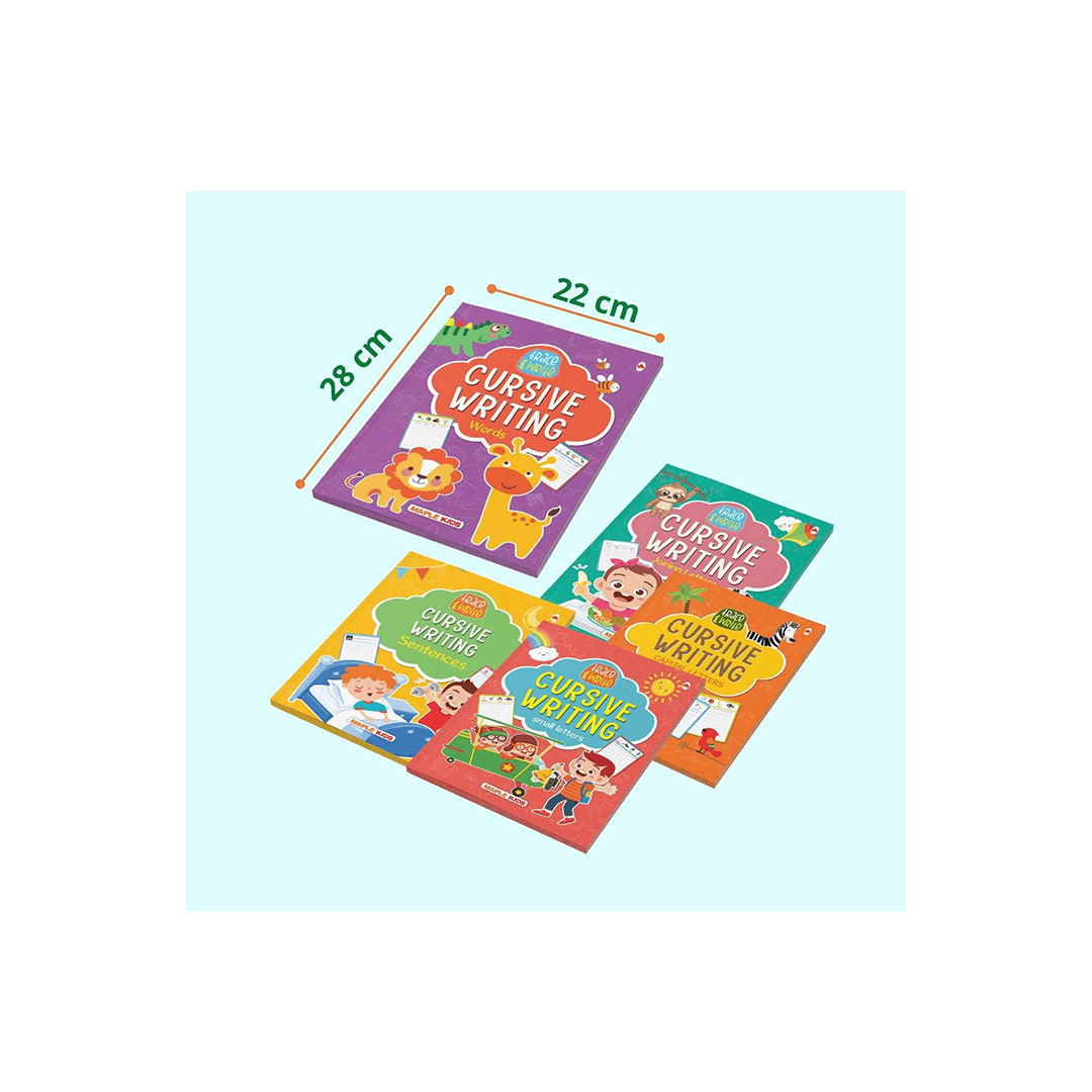 Mapala Press Cursive Writing Books (Set of 5 Books) (Handwriting Practice Books)