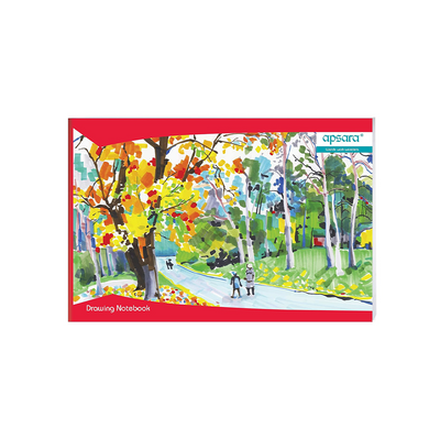 Apsara Small Drawing book Size | 40 Unruled White Pages 17 x 24.5 cm | Soft Cover | Center Staple | Drawing Book for Sketching, Colouring & Painting | for Kids, Students & Artists | Pack of 3